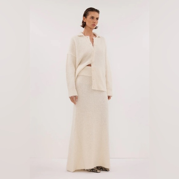 NWT dissh ivory Salma angora skirt - size s - Picture 3 of 9